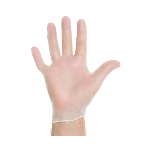 Exam Glove Halyard* Medium NonSterile Vinyl Standard Cuff Length Smooth Clear Not Rated (BX)