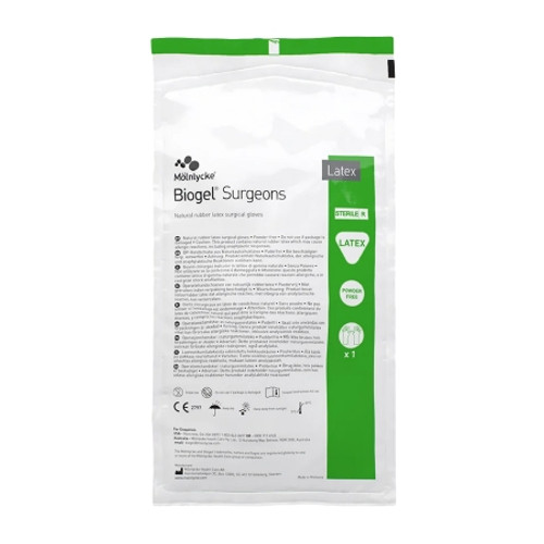 Surgical Glove Biogel? Surgeons Size 7.5 Sterile Latex Standard Cuff Length Micro-Textured Straw Not Chemo Approved (PR)