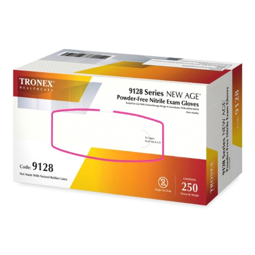 Exam Glove NEW AGE? 9128 Series Large NonSterile Nitrile Standard Cuff Length Textured Fingertips Violet Blue Chemo Tested / Fentanyl Tested (CS)