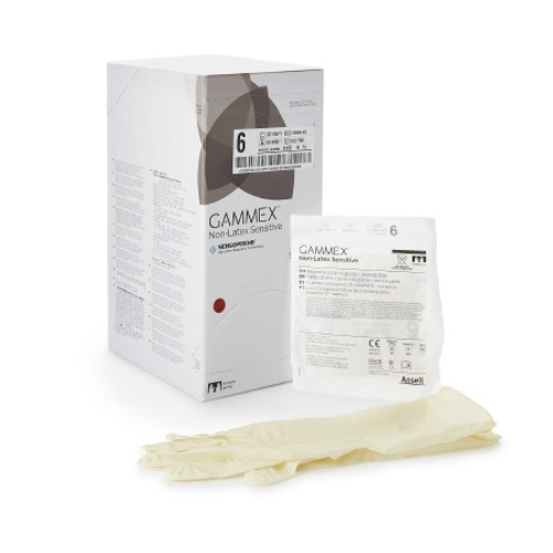 Surgical Glove GAMMEX? Non-Latex Sensitive Size 6 Sterile Polychloroprene Standard Cuff Length Micro-Textured Cream Chemo Tested (BX)