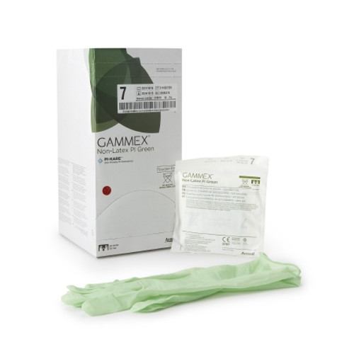 Surgical Glove GAMMEX? Non-Latex PI Green Size 7 Sterile Polyisoprene Standard Cuff Length Micro-Textured Light Green Chemo Tested (BX)