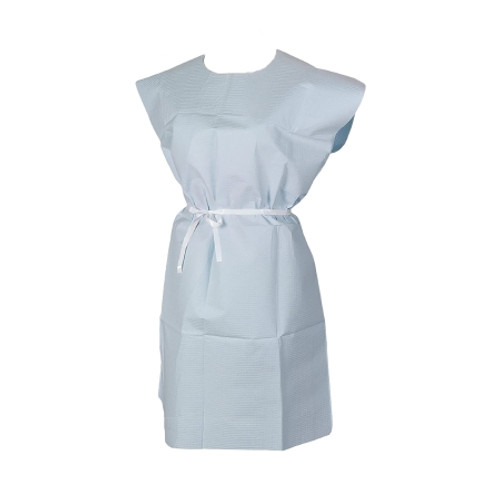 Patient Exam Gown TIDI? Medium Blue Disposable (CS)
