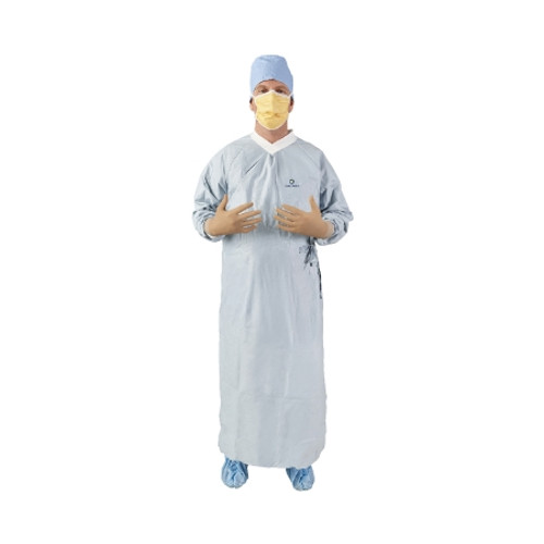 Surgical Gown with Towel Aero Chrome Large Silver Sterile AAMI Level 4 Disposable (CS)
