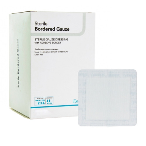 Island Dressing DermaRite? Bordered Gauze 4 X 8 Inch Rectangle Sterile (EA)