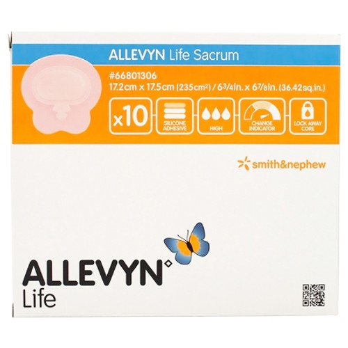 Foam Dressing Allevyn Life 6-3/4 X 6-7/8 Inch With Border Film Backing Silicone Gel Adhesive Sacral Sterile (EA)