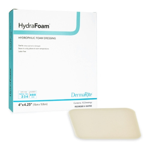 Foam Dressing HydraFoam* 4 X 4-1/4 Inch Without Border Waterproof Backing Nonadhesive Rectangle Sterile (EA)