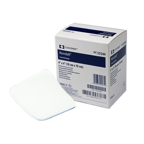 Foam Dressing Kendall* 4 X 4 Inch Without Border Without Film Backing Nonadhesive Square Sterile (EA)