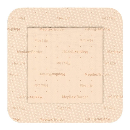 Thin Foam Dressing Mepilex? Border Flex Lite 6 X 6 Inch With Border Film Backing Silicone Adhesive Square Sterile (EA)