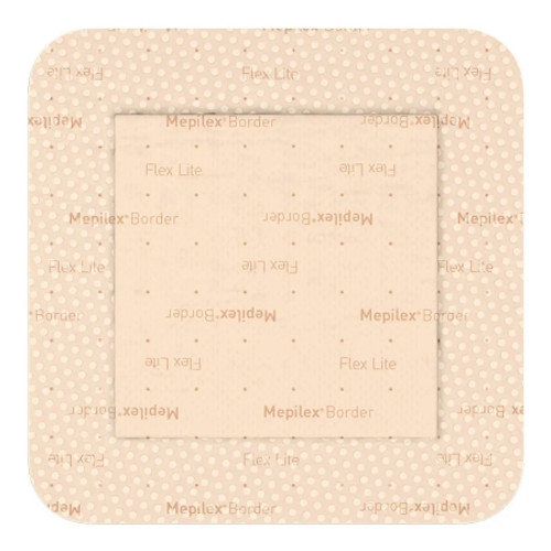 Thin Foam Dressing Mepilex? Border Flex Lite 3 X 3 Inch With Border Film Backing Silicone Adhesive Square Sterile (EA)