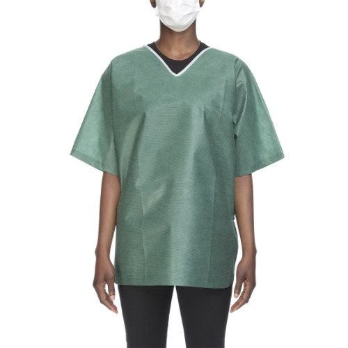 Scrub Shirt Large Green Without Pockets Short Sleeve Unisex (CS)