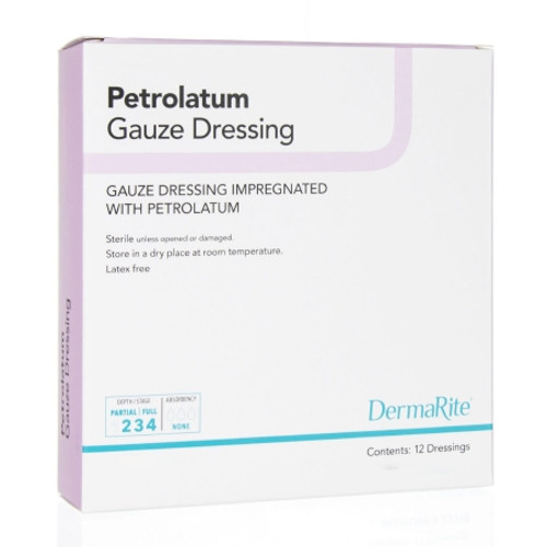 Petrolatum Impregnated Dressing DermaRite? Strip 1 X 8 Inch Sterile (BX)