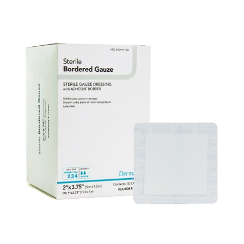 Island Dressing DermaRite? Bordered Gauze 2 X 3-3/4 Inch Square Sterile (BX)