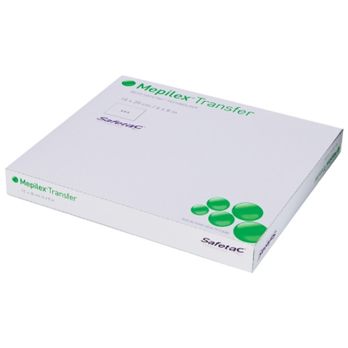 Thin Foam Dressing Mepilex? Transfer 6 X 8 Inch Without Border Film Backing Silicone Adhesive Rectangle Sterile (BX)