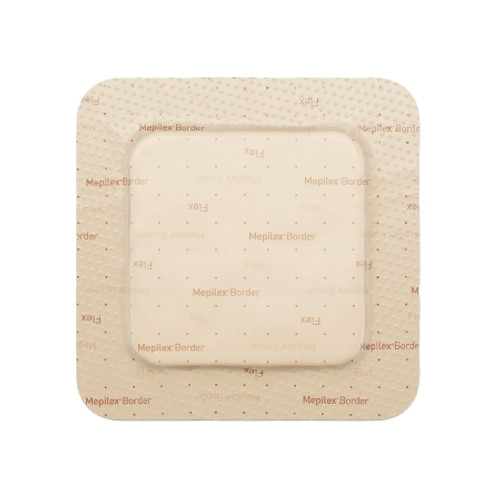 Foam Dressing Mepilex? Border Flex 4 X 4 Inch With Border Film Backing Silicone Adhesive Square Sterile (BX)
