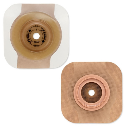 Ostomy Barrier New Image* CeraPlus* Trim to Fit, Extended Wear Adhesive Tape Borders 57 mm Flange Red Code System Up to 1-1/2 Inch Opening (EA)