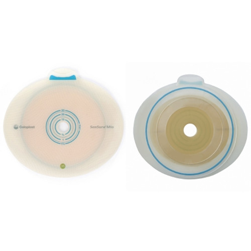 Ostomy Barrier SenSura? Mio Flex Trim to Fit, Extended Wear Elastic Adhesive 50 mm Flange Red Code System 3/8 to 1-7/8 Inch Opening (BX)