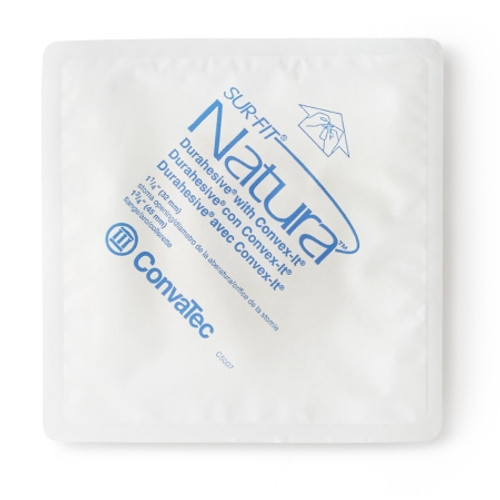 Ostomy Barrier Sur-Fit Natura? Precut, Extended Wear Durahesive? Adhesive 45 mm Flange Sur-Fit Natura? System Hydrocolloid 1-1/4 Inch Opening 4-1/2 X 4-1/2 Inch (BX)