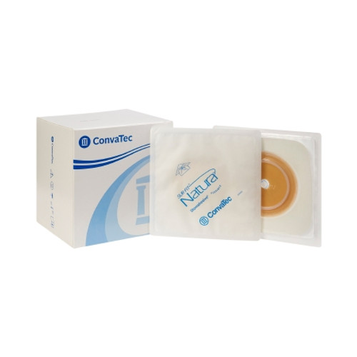 Ostomy Barrier Sur-Fit Natura? Trim to Fit, Standard Wear Stomahesive? Adhesive 57 mm Flange Sur-Fit? Natura? System Hydrocolloid 1-3/8 to 1-3/4 Inch Opening 5 X 5 Inch (BX)