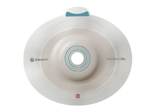 Ostomy Barrier SenSura? Mio Flex Trim to Fit, Standard Wear Elastic Adhesive 70 mm Flange Yellow Code System 15 to 53 mm Opening (BX)