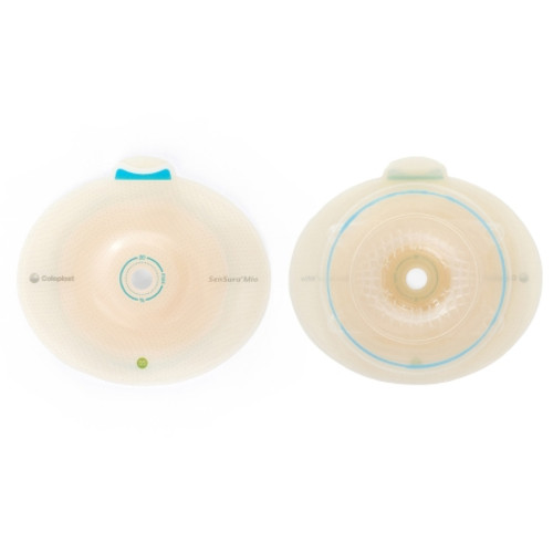 Ostomy Barrier SenSura? Mio Flex Trim to Fit, Extended Wear Elastic Adhesive 50 mm Flange Red Code System 15 to 30 mm Opening (BX)