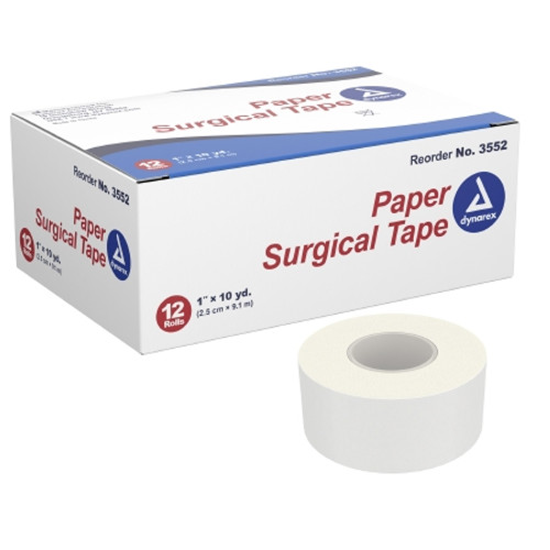 Medical Tape Dynarex? White 1 Inch X 10 Yard Paper NonSterile (BX)