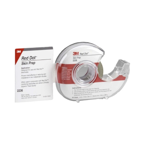Electrode Skin Prep Abrader Tape Red Dot* Tape Dispenser NonSterile (CS)