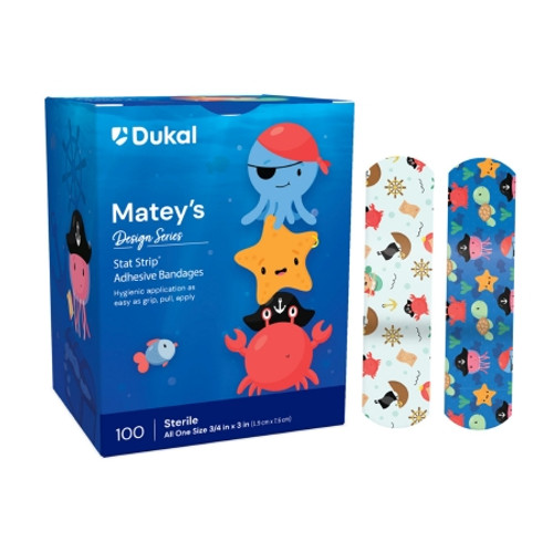 Adhesive Strip Designer Series with Stat Strip? Technology 3/4 X 3 Inch Plastic Rectangle Kid Design (Matey's) Sterile (CS)