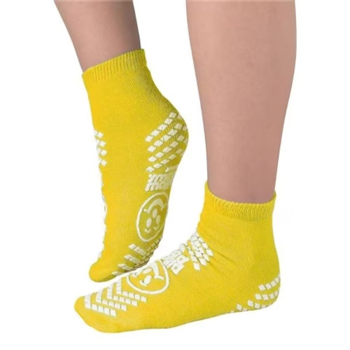 Slipper Socks Pillow Paws? Risk Alert? Terries* Unisex Adult 2X-Large All Around Tread Single Patient Use Yellow (CS)