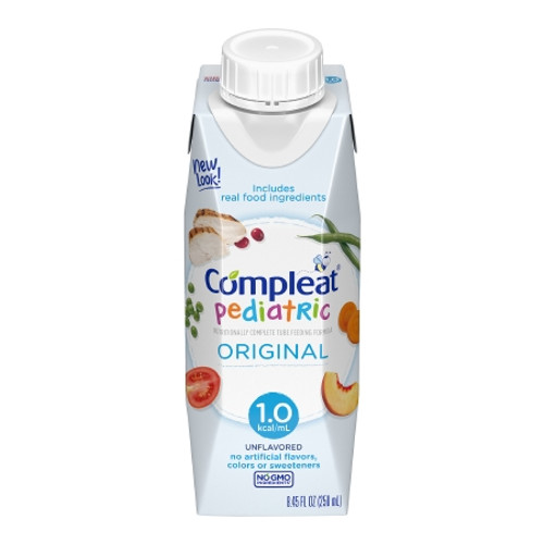 Pediatric Tube Feeding Formula Compleat? Pediatric Original Unflavored 8.45 oz. Reclosable Carton Liquid Real Food Ingredients (CS)