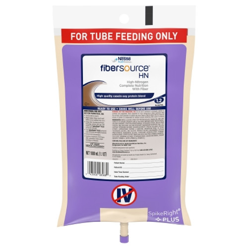 Tube Feeding Formula Fibersource? HN Unflavored Liquid 1000 mL Ready to Hang Prefilled Container (EA)