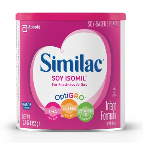 Infant Formula Similac? Soy Isomil? Unflavored 12.4 oz. Can Powder Soy Galactosemia / Lactose Intolerance (EA)