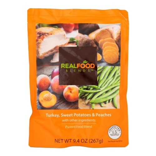 Tube Feeding Formula Real Food Blends? Turkey / Sweet Potatoes / Peaches Flavor Liquid 9.4 oz. Pouch (CS)
