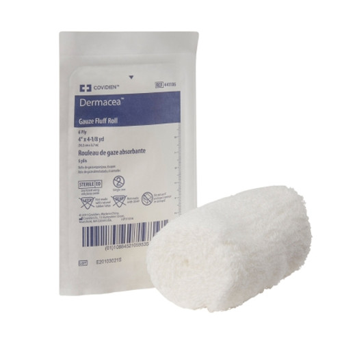 Fluff Bandage Roll Dermacea* 4 Inch X 4-1/8 Yard 6-Ply Sterile 1 per Pouch (RL)