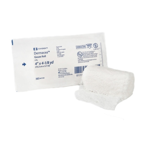 Fluff Bandage Roll Dermacea* 4 Inch X 4-1/8 Yard 3-Ply Sterile 1 per Pouch (RL)