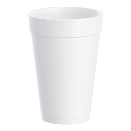 Insulated Drinking Cup Dart? 16 oz. White Styrofoam Disposable (CS)