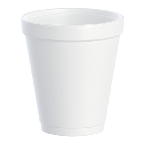 Insulated Drinking Cup Dart? 8 oz. White Styrofoam Disposable (CS)