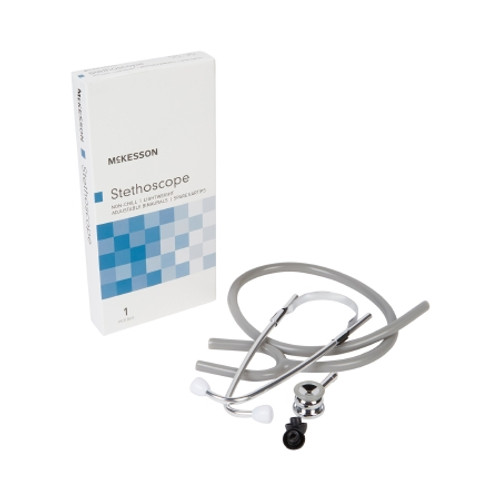 General Exam Stethoscope McKesson Gray 1-Tube 21 Inch Tube Double Sided Chestpiece (CS)