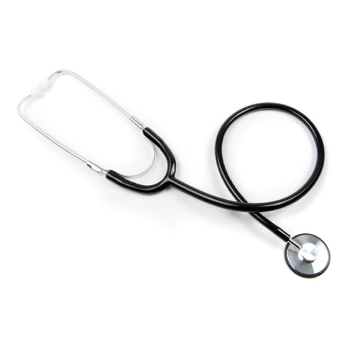 General Exam Stethoscope McKesson Black 1-Tube 21 Inch Tube Single Sided Chestpiece (EA) 01-660HBKGM