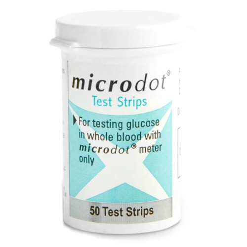 Blood Glucose Test Strips Microdot? 50 Strips per Pack (CS)