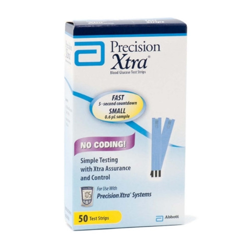 Blood Glucose Test Strips Precision Xtra? 50 Strips per Pack (CS) 9972865