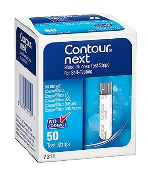 Blood Glucose Test Strips Contour Next 50 Strips per Pack (CS)