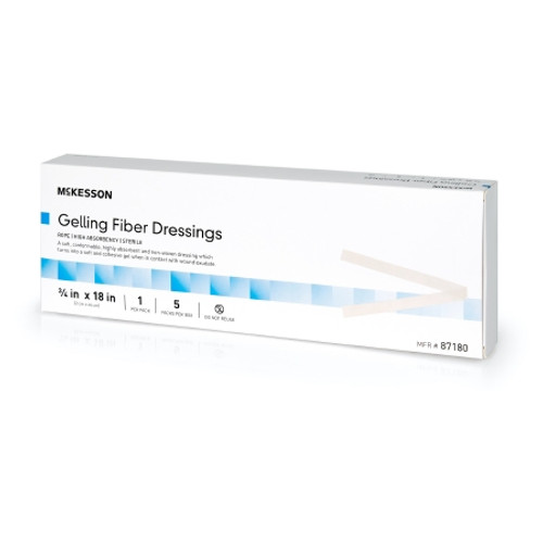 Absorbent Gelling Fiber Dressing McKesson 3/4 X 18 Inch Ribbon (BX)