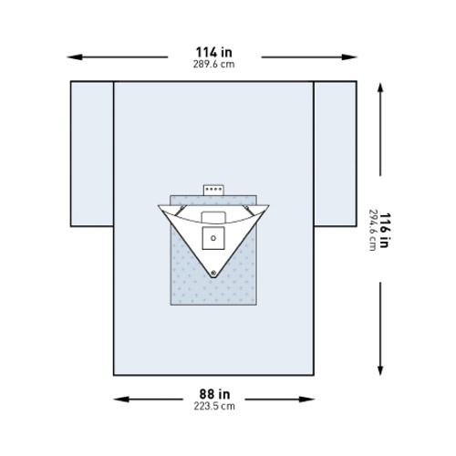 Orthopedic Drape McKesson Heavy-Duty Knee Arthroscopy Drape 114 W X 88 W X 116 L Inch Sterile (CS)