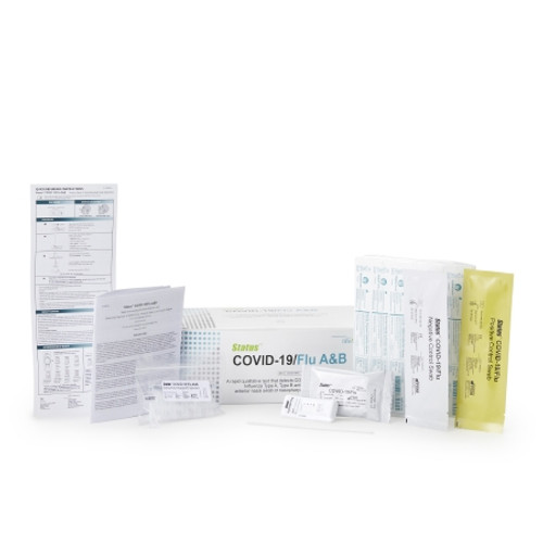 Respiratory Test Kit Status COVID-19 / Flu A and B 25 Tests CLIA Waived (KT)
