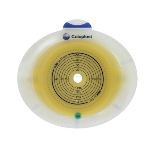 Ostomy Barrier SenSura? Click Xpro Trim to Fit, Extended Wear Double Layer Adhesive 60 mm Flange Blue Code System 3/8 to 2-1/4 Inch Opening (BX)
