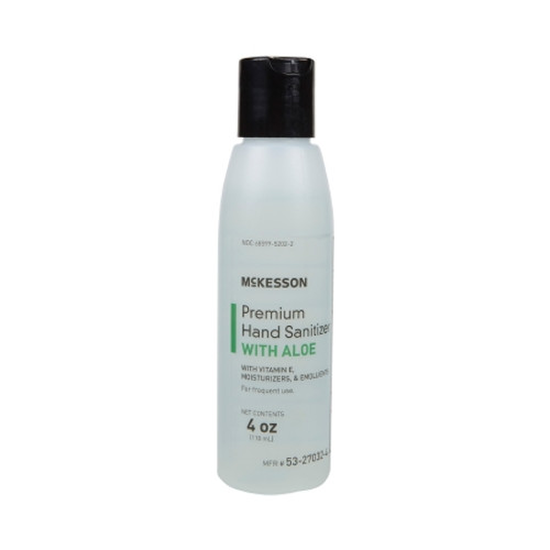 Hand Sanitizer with Aloe McKesson Premium 4 oz. Ethyl Alcohol Gel Bottle (EA)