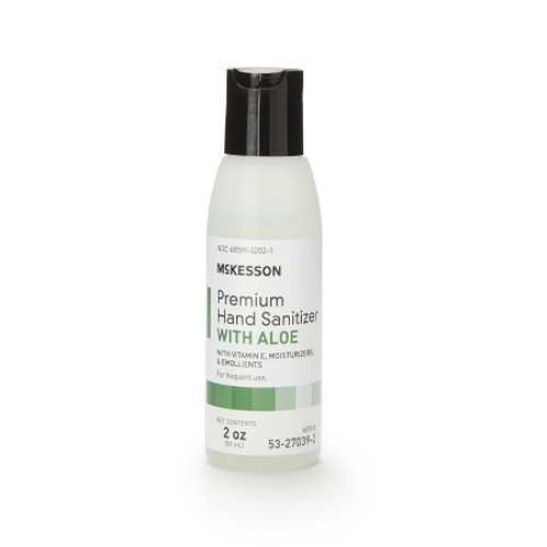 Hand Sanitizer with Aloe McKesson Premium 2 oz. Ethyl Alcohol Gel Bottle (CS)