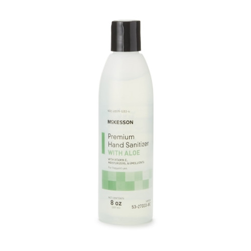 Hand Sanitizer with Aloe McKesson Premium 8 oz. Ethyl Alcohol Gel Bottle (CS)