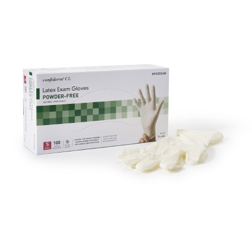 Exam Glove McKesson Confiderm? Small NonSterile Latex Standard Cuff Length Textured Fingertips Ivory Not Rated (BX)