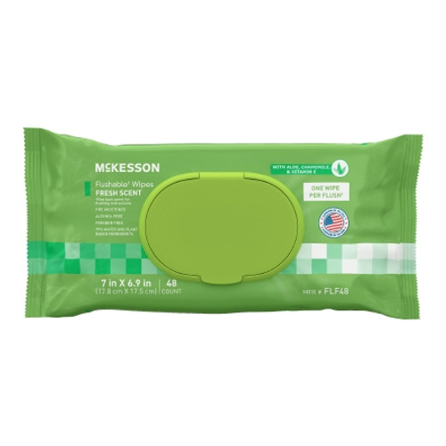 Flushable Personal Wipe McKesson Soft Pack Scented 48 Count (CS)